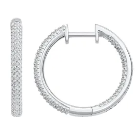 0.26CT Diamond Inside-out Hoop Earrings (EA3175AD)