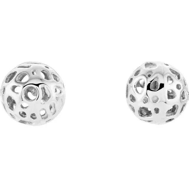 14K Gold 5 mm Pierced Ball Earrings