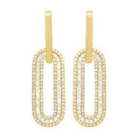 14K GOLD DIAMOND BAGUETTE LILAH EARRINGS