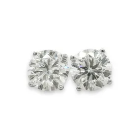 14K W Gold 4.00ctw F/VS2 Lab-Created Diamond Earrings