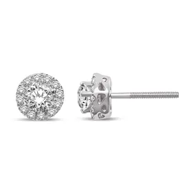 14K White Gold 1 2/5 Ct.Tw. Diamond Stud Earrings