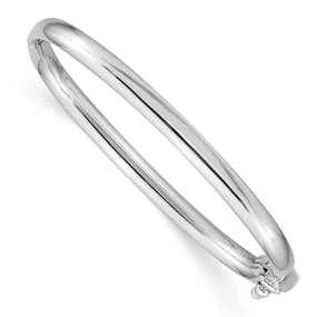 14k White Gold Polished Baby Bangle