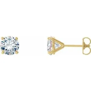 14K Yellow 1/5 CTW Lab-Grown Diamond 4-Prong Stud Earrings