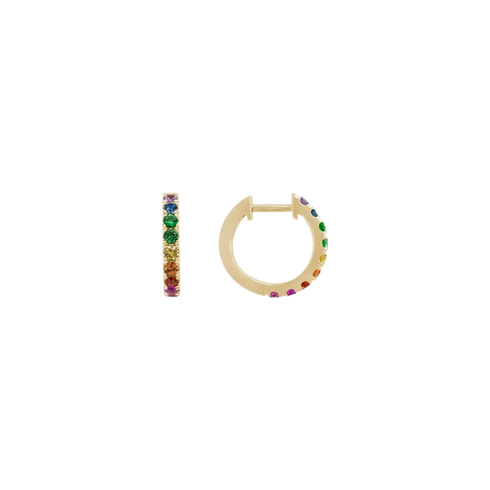 14K Yellow Gold Sapphire Earring