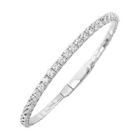 14Kt White Gold Diamond 1Ctw Bangle