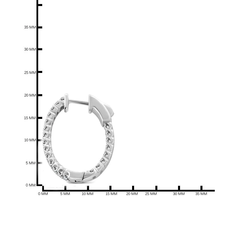 14KW  16/20M INSIDE OUT OVALDIAMOND HOOP   (118HP117332W14DI1)