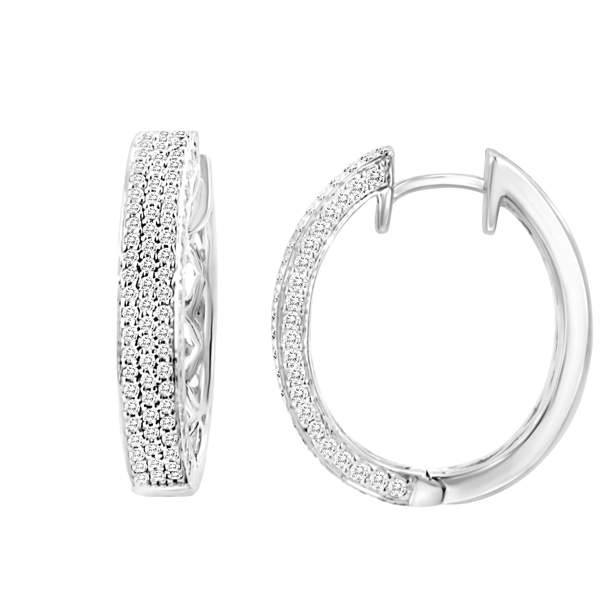 14KW 222RD0.98CT  EARRING HUGGIES (102DE1613)