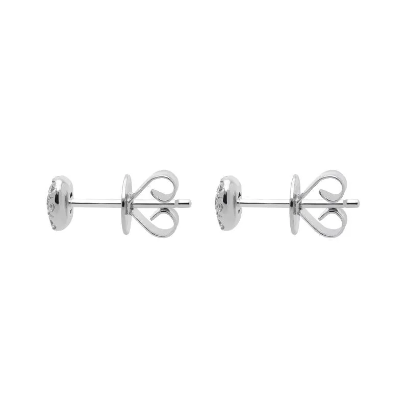 18ct White Gold 0.31ct Diamond Cushion Stud Earrings