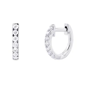 18ct White Gold 0.31ct Diamond Hoop Earrings