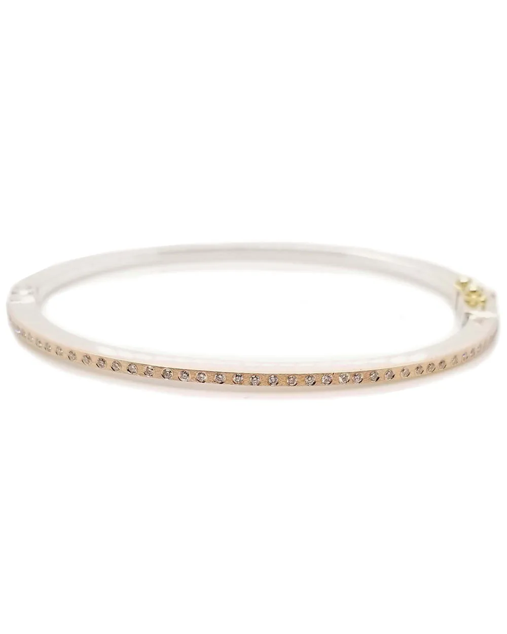 18k Rose Gold and Diamond Bangle Bracelet