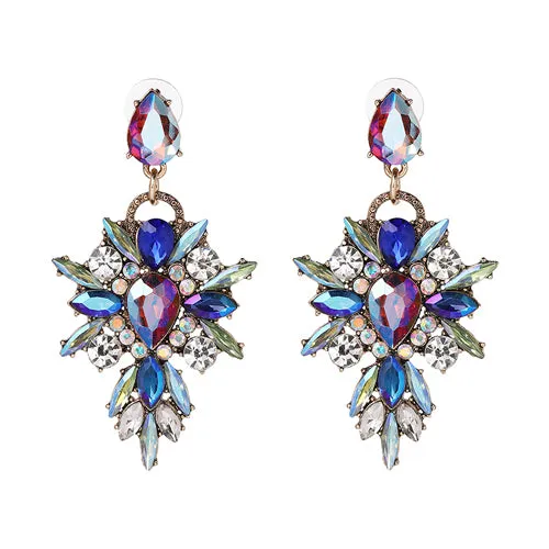 5 colors JUJIA 2017 New arrival Hot Earring good quality Crystal not acrylic Multicolor Special Bohemia Big Earrings for Women