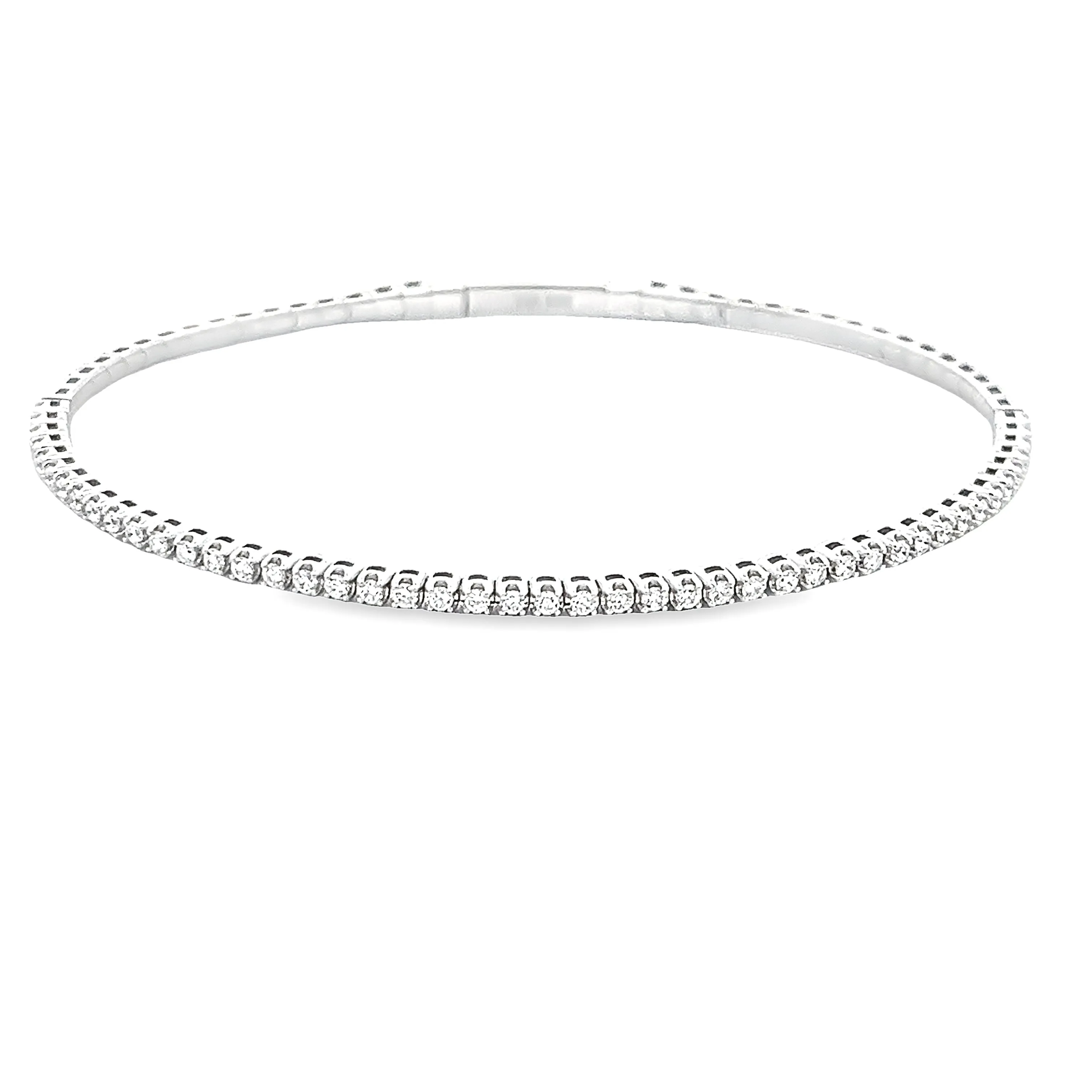 .50ct 14k White Gold Diamond Bangle