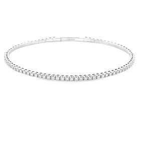 .50ct 14k White Gold Diamond Bangle