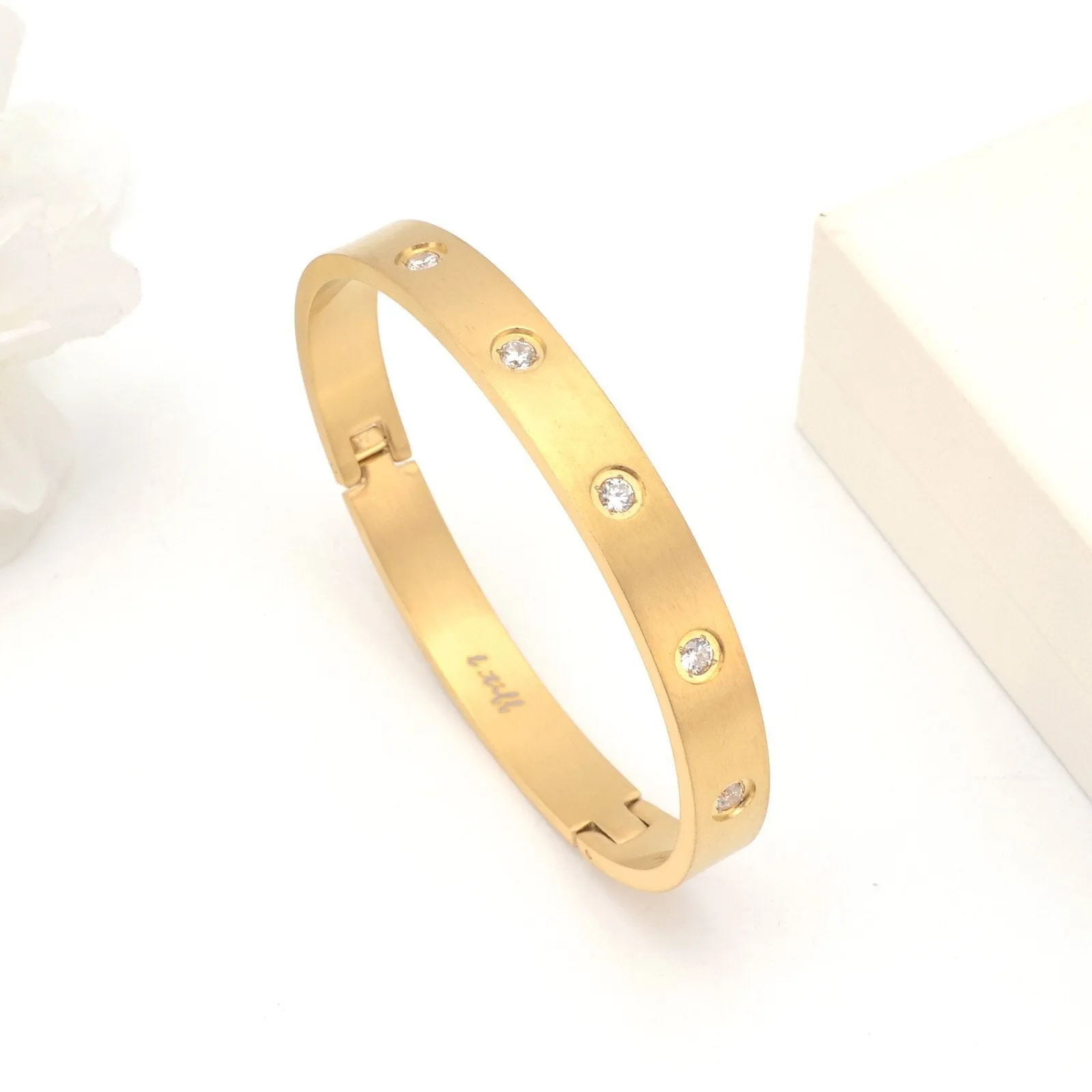 8 Stone Bangle Bracelet