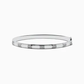 925 Sterling Silver and Diamond Bangle