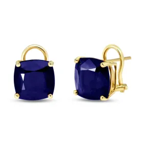 9.66 Carat 14K Solid Yellow Gold Provocative Sapphire Earrings