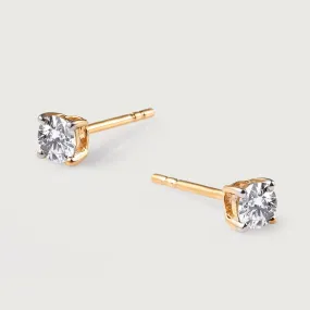 9K Gold Lab Grown Diamond Classic Stud Earrings