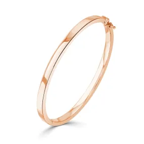 9K Rose Gold Square Bangle