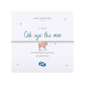 A Wee 'Och Aye The Moo' Bracelet | Silver & Rose Gold Plated