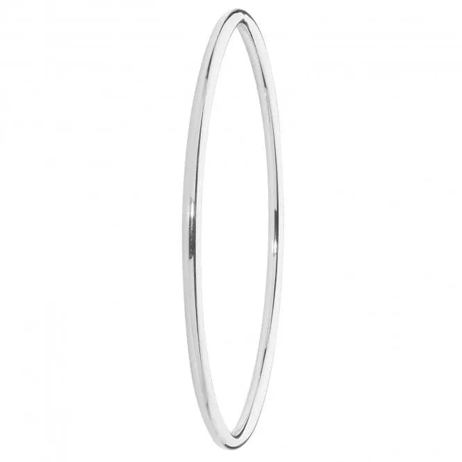 Acotis Silver Bangle Round Plain G4318