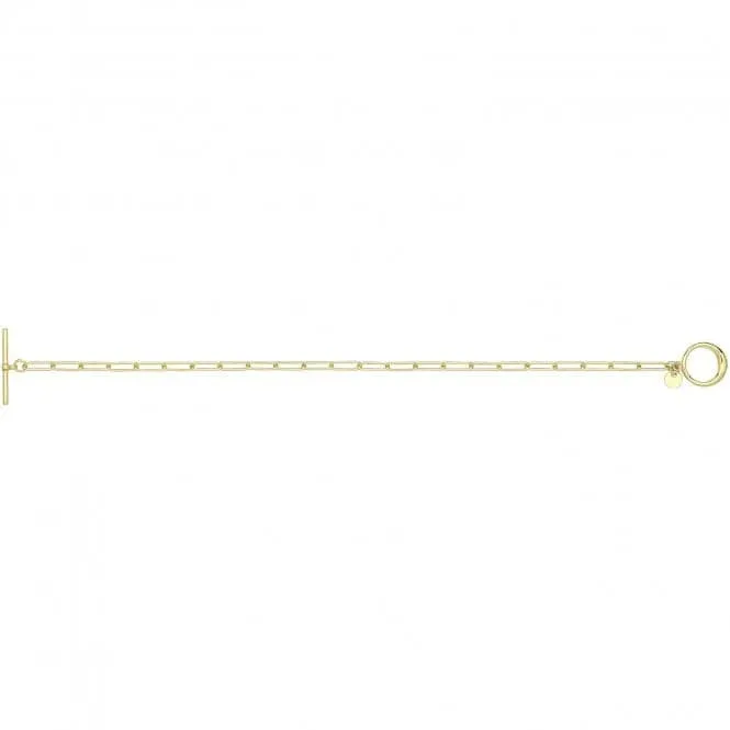 Acotis Silver Gold Plated Paperclip Link Bracelet G2704GP