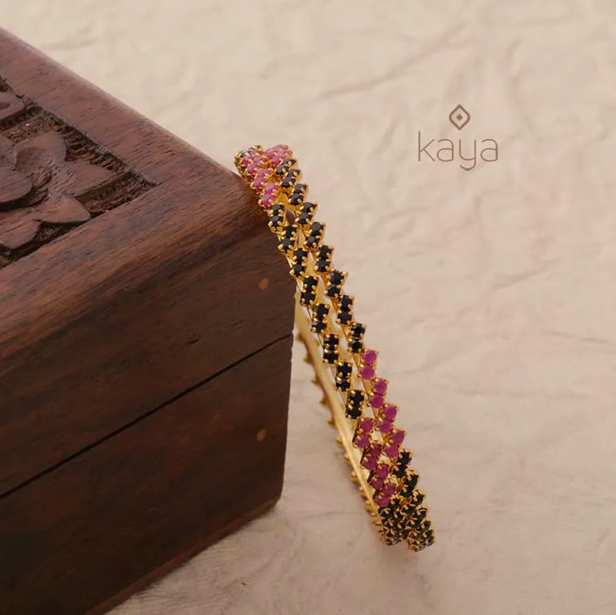 AD stone bangle (Pair) - KF100805