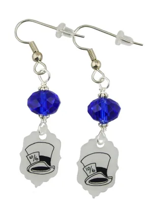 Alice in Wonderland Inspired Mad Hatter Hat Earrings