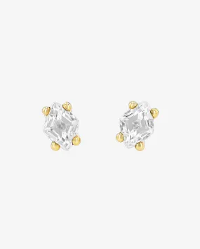 Amalfi Diamond Cut White Topaz Studs