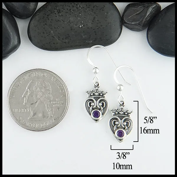 Amethyst Luckenbooth Earrings