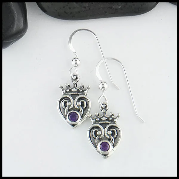 Amethyst Luckenbooth Earrings