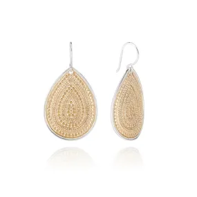 Anna Beck Large Beaded Teardrop Earrings - Gold Plated