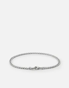 Annex Cuban Chain Bracelet II, Matte Sterling Silver