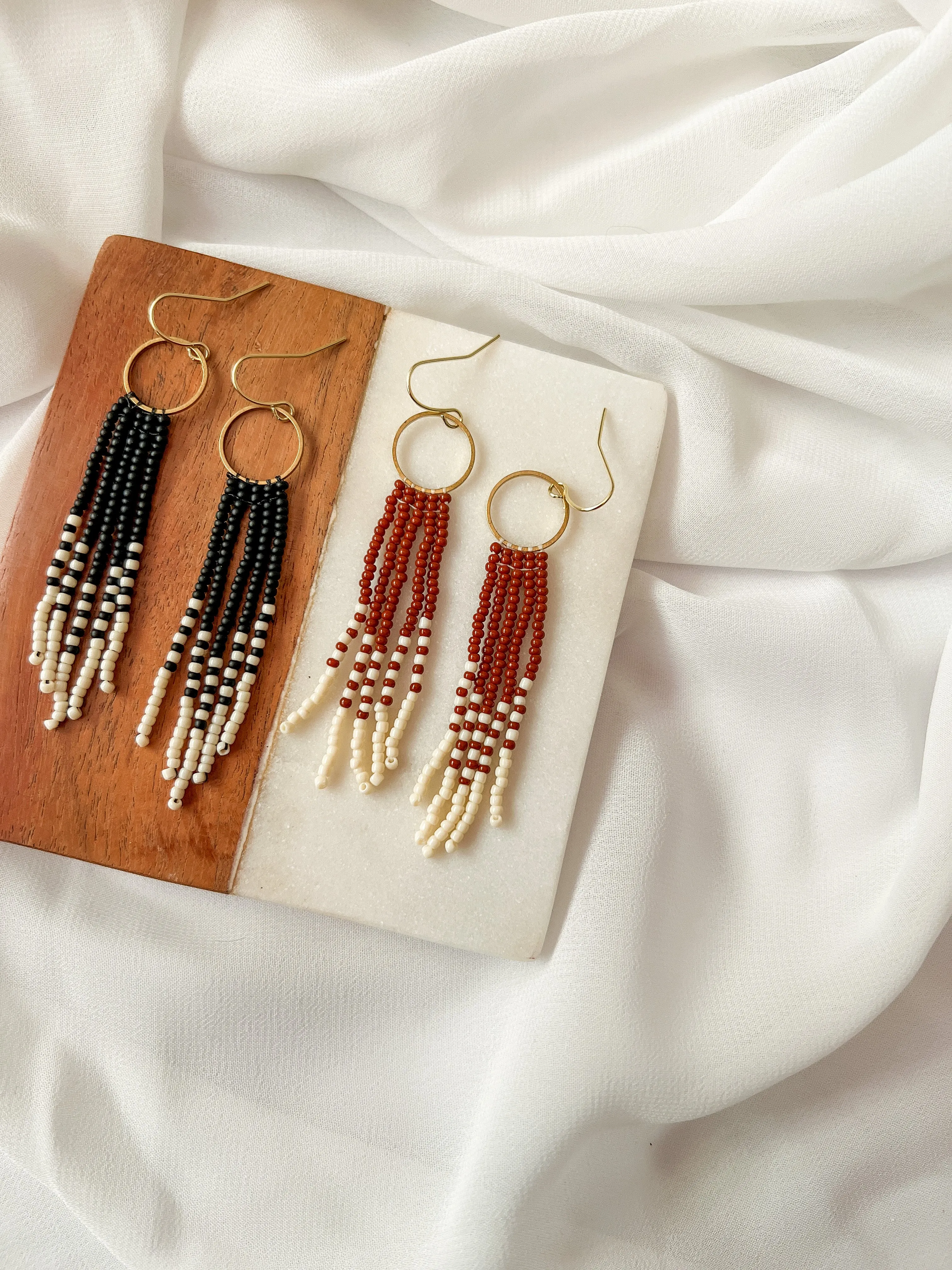 Ash | Beaded Earrings