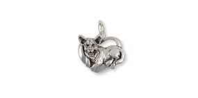 Australian Cattle Dog Charm Jewelry Sterling Silver Handmade Dog Charm ACD4-C