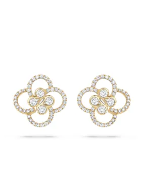 Be Boodles Yellow Gold Diamond Earrings