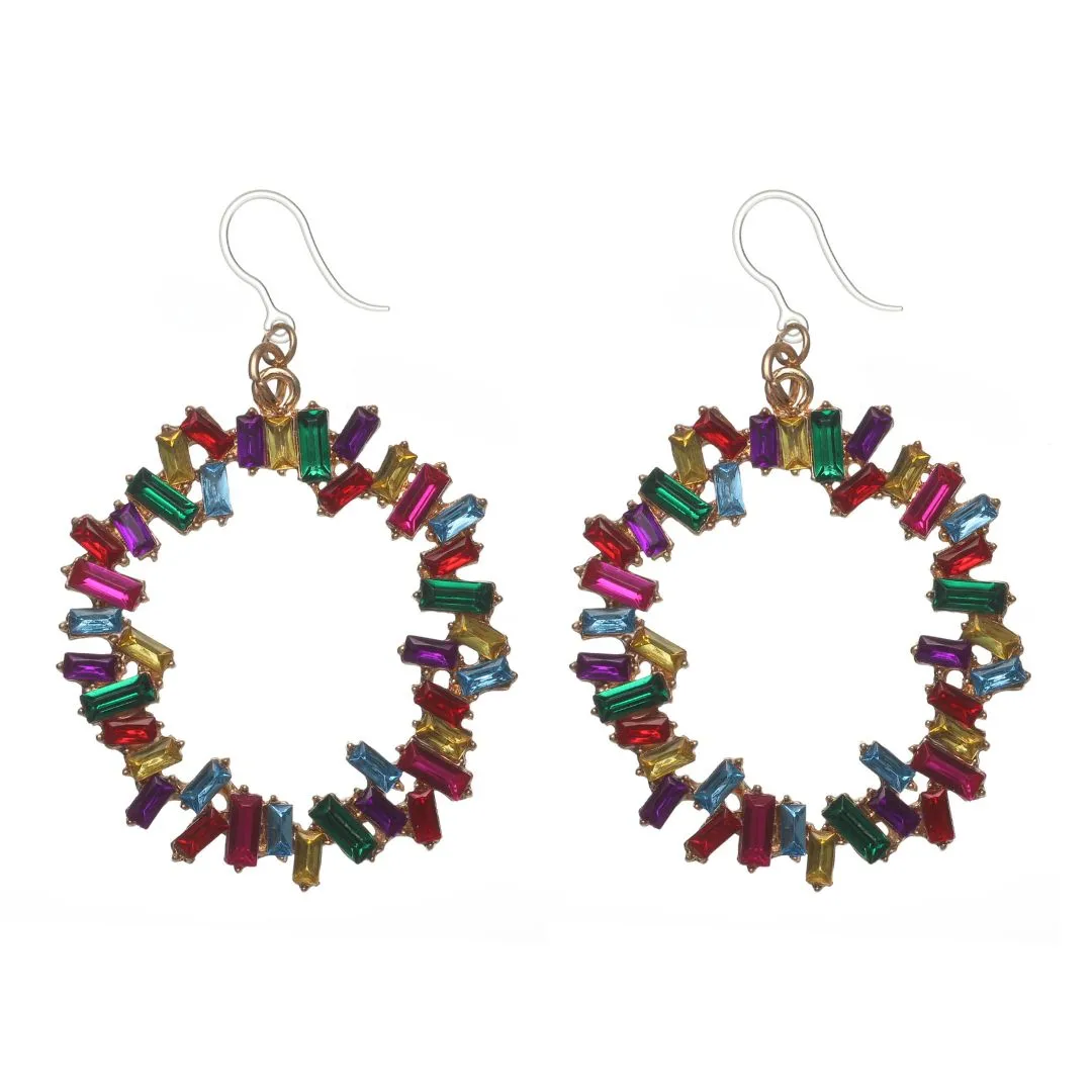 Bejeweled Drop Dangles Hypoallergenic Earrings for Sensitive Ears Made with Plastic Posts