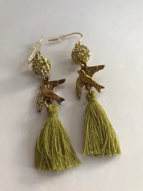 Bird Tassel Earrings