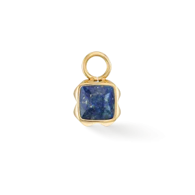 Birthstone September Charm Lapis Lazuli Gold