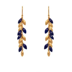 Bliss Long Bunch Lapis Earrings