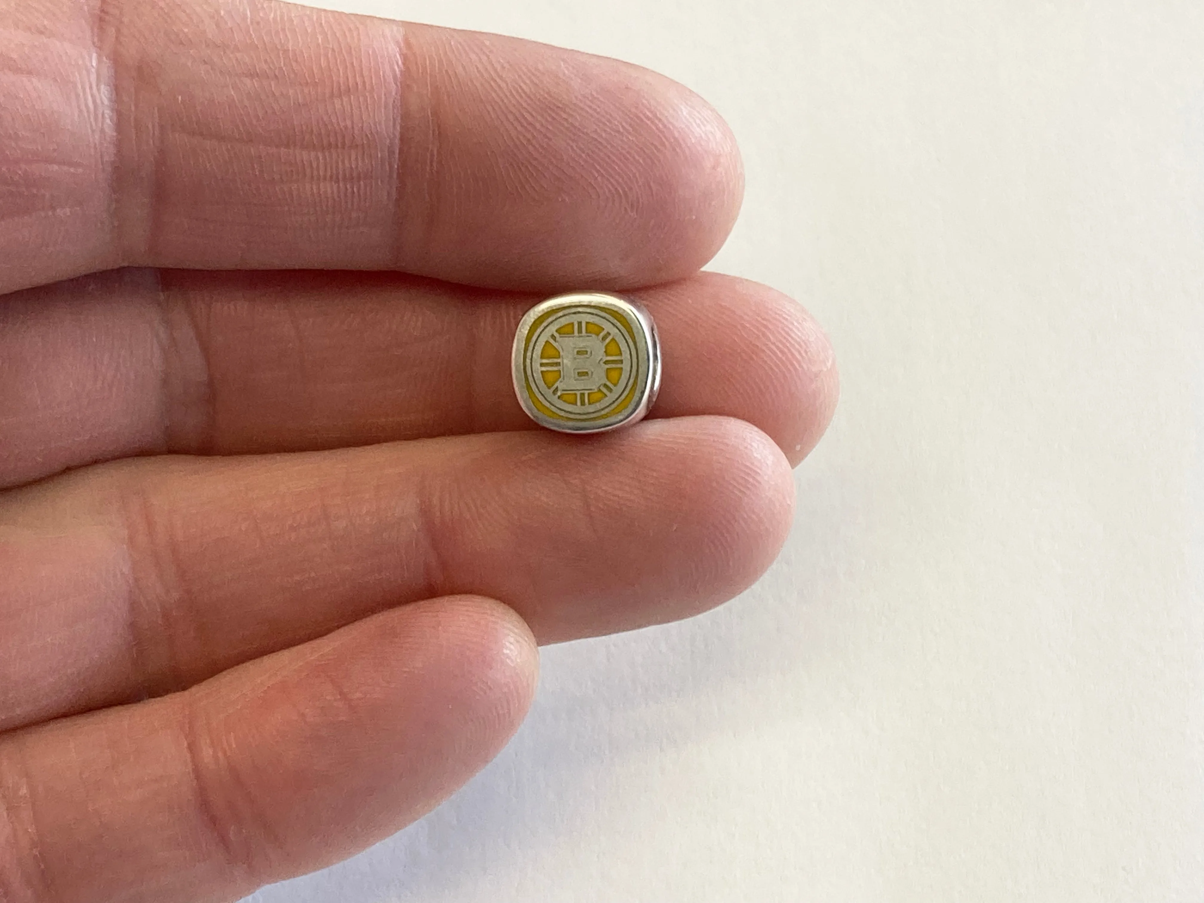 Boston Bruins Silver Bead