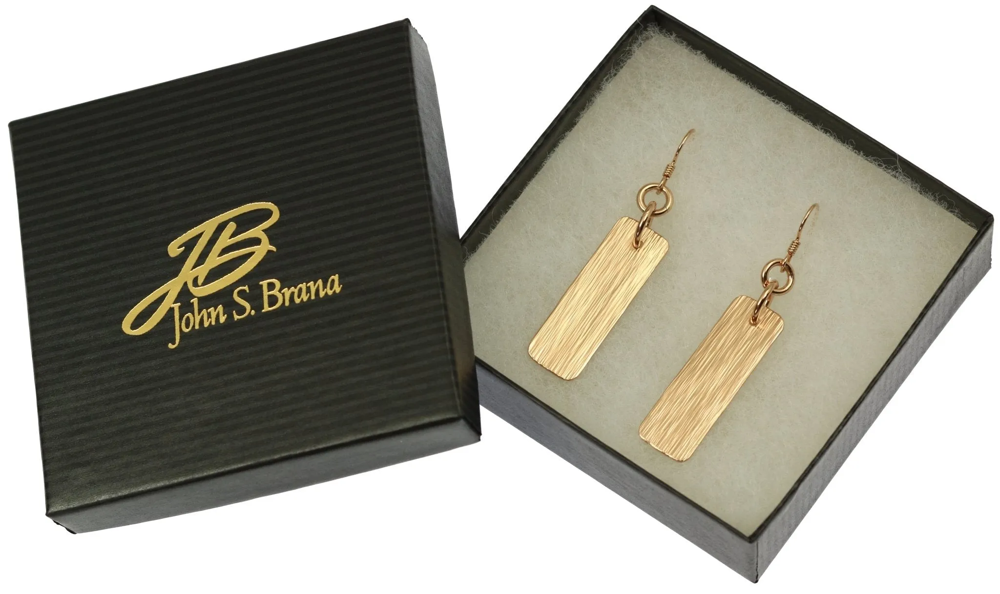 Bronze Bark Dangle Earrings