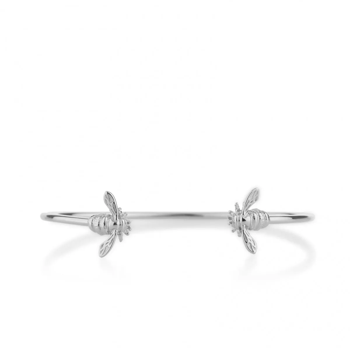 Bumble Bee Bangle - Rhodium