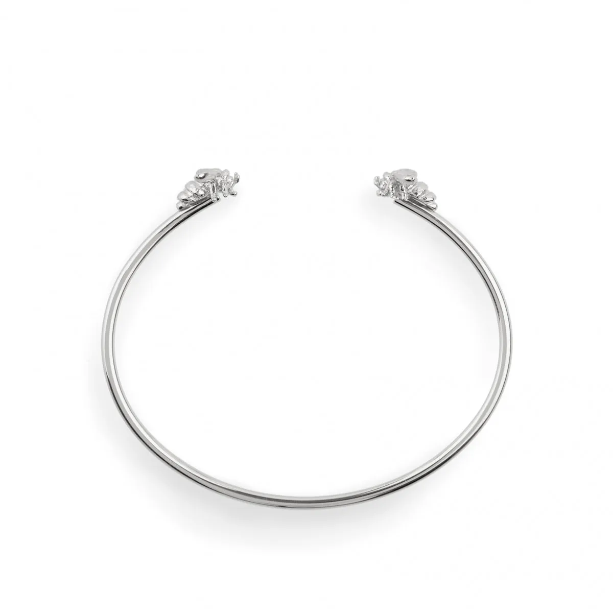 Bumble Bee Bangle - Rhodium