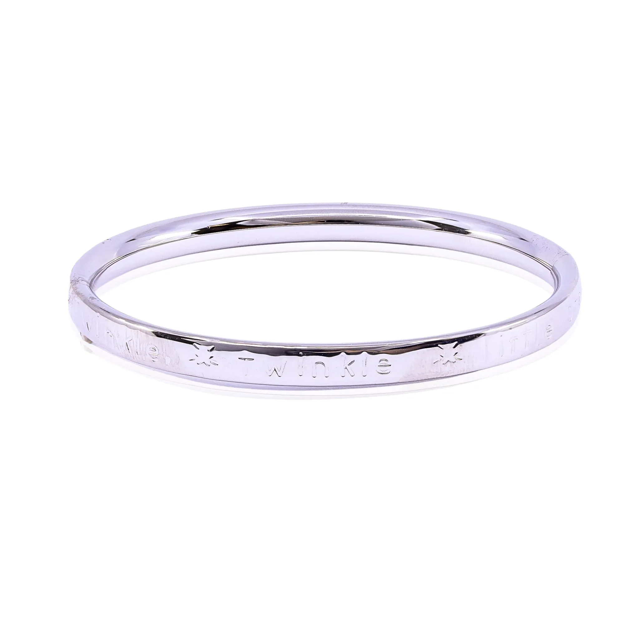 CHILDREN'S STERLING SILVER 'TWINKLE TWINKLE LITTLE STAR' BANGLE BRACELET