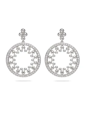 Circus White Gold Diamond Drop Earrings