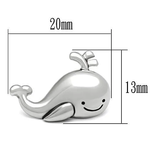 CJG2437 Wholesale Women's Stainless Steel Whale Earrings