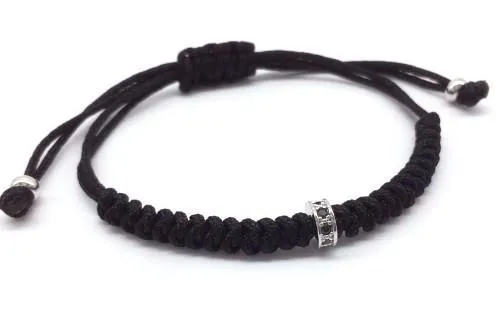 Classy Men Bracelet Macrame Silver