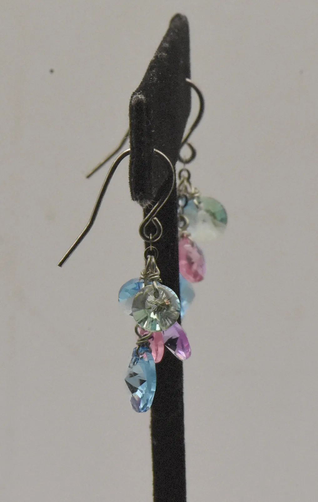 Crystallized Swarovski Color Sterling Silver Dangle Earrings