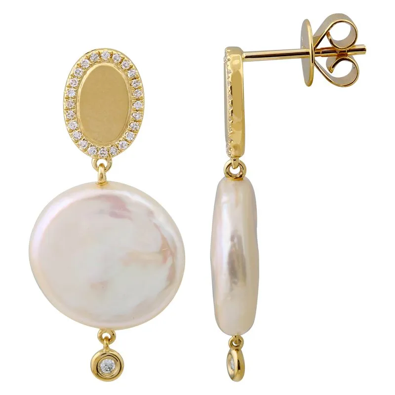 Curved Pearl Drop Studs