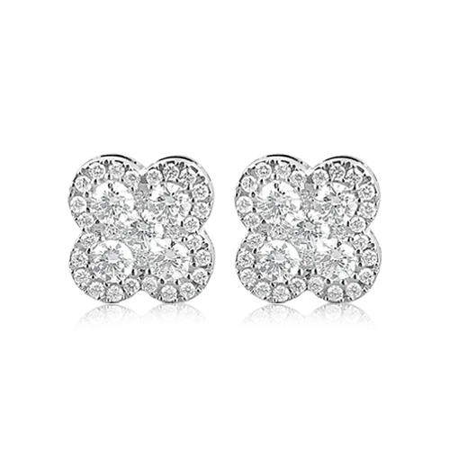 Diamond Clover Earrings